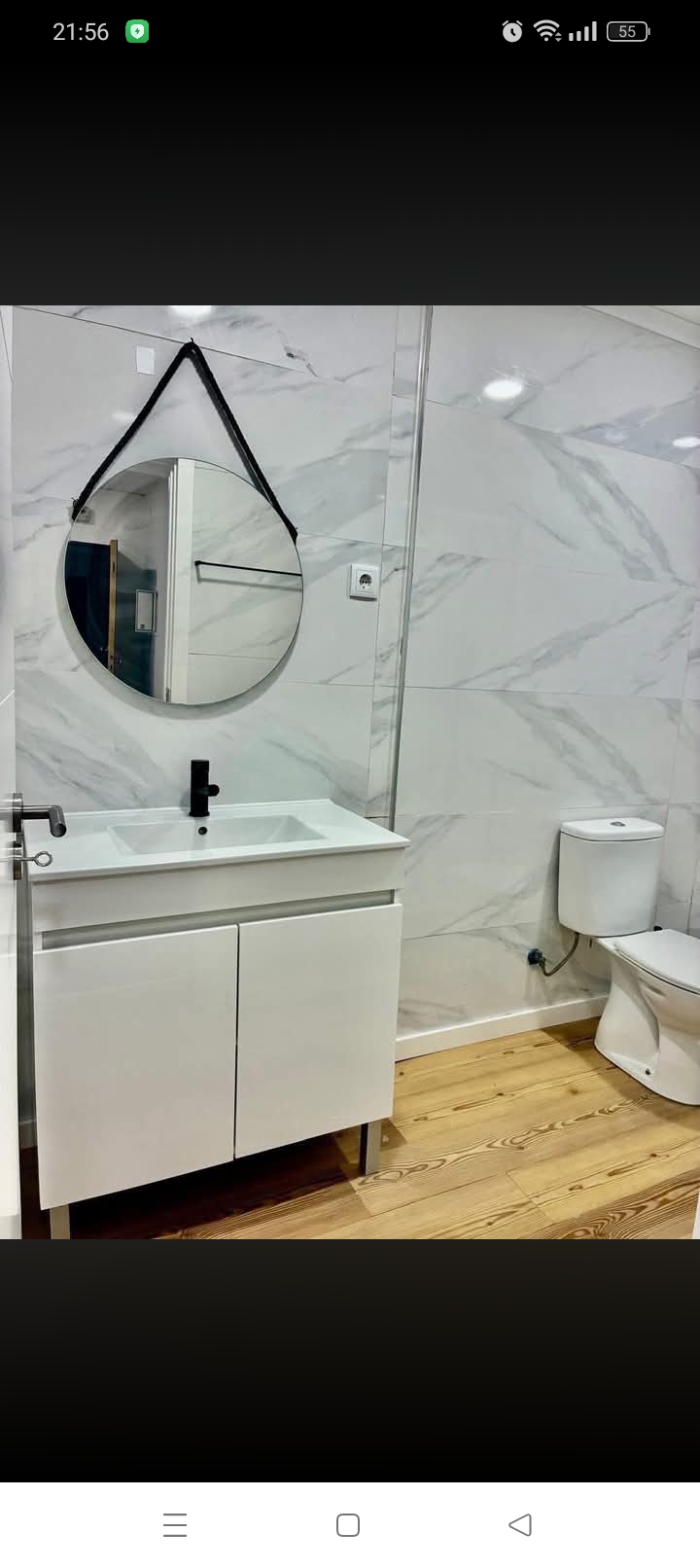 Remodelação de casa de banho em mármore branco - EduardoRemodelação Margem Sul